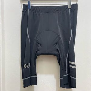 NEW JIKKO Men's Padded Athletic Compression Shorts cycling Black & Gray Size M.